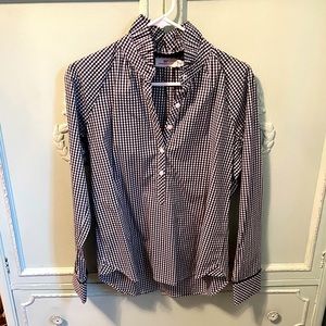 Women’s Vineyard Vines Gingham Ruffled Popover Size 6